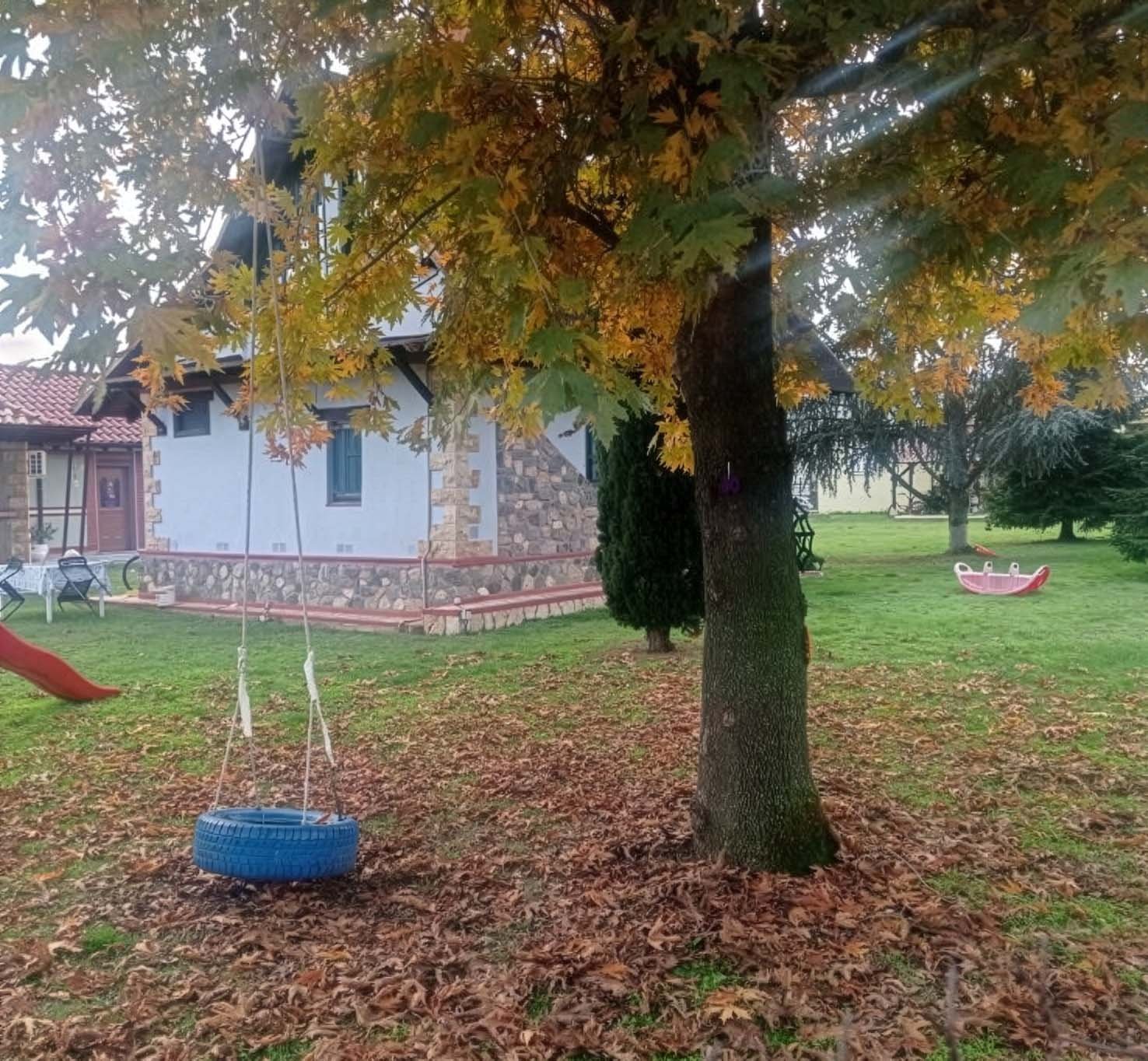 House entrance with wooden door